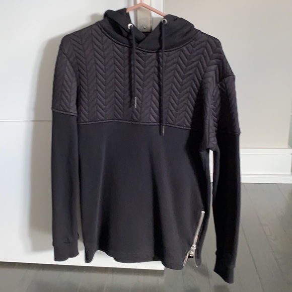 MENS Blood Brother Black Hoodie with Side Zips - Picture 1 of 5